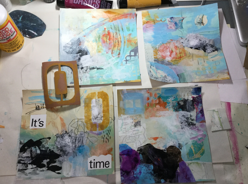 Mixed Media Layering Techniques Beginners Michele Holden Art Mixed