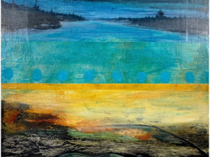 Mixed Media Abstract Series - "Drifting Dreams" - 10"x 10"