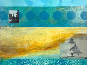 Mixed Media Abstract Series - "Guidance to Solitude"- 10"x 10"