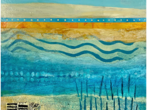 Mixed Media Abstract Series - "The Edge of Knowing" - 8"x 8"