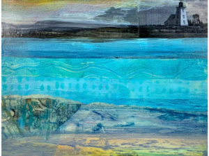 Mixed Media Abstract Series - "Guiding the Way" - 8"x 8"