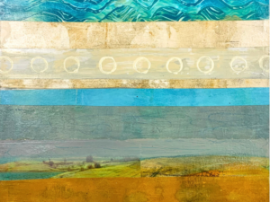 Mixed Media Abstract Series - "New Horizons" - 10" x 10"